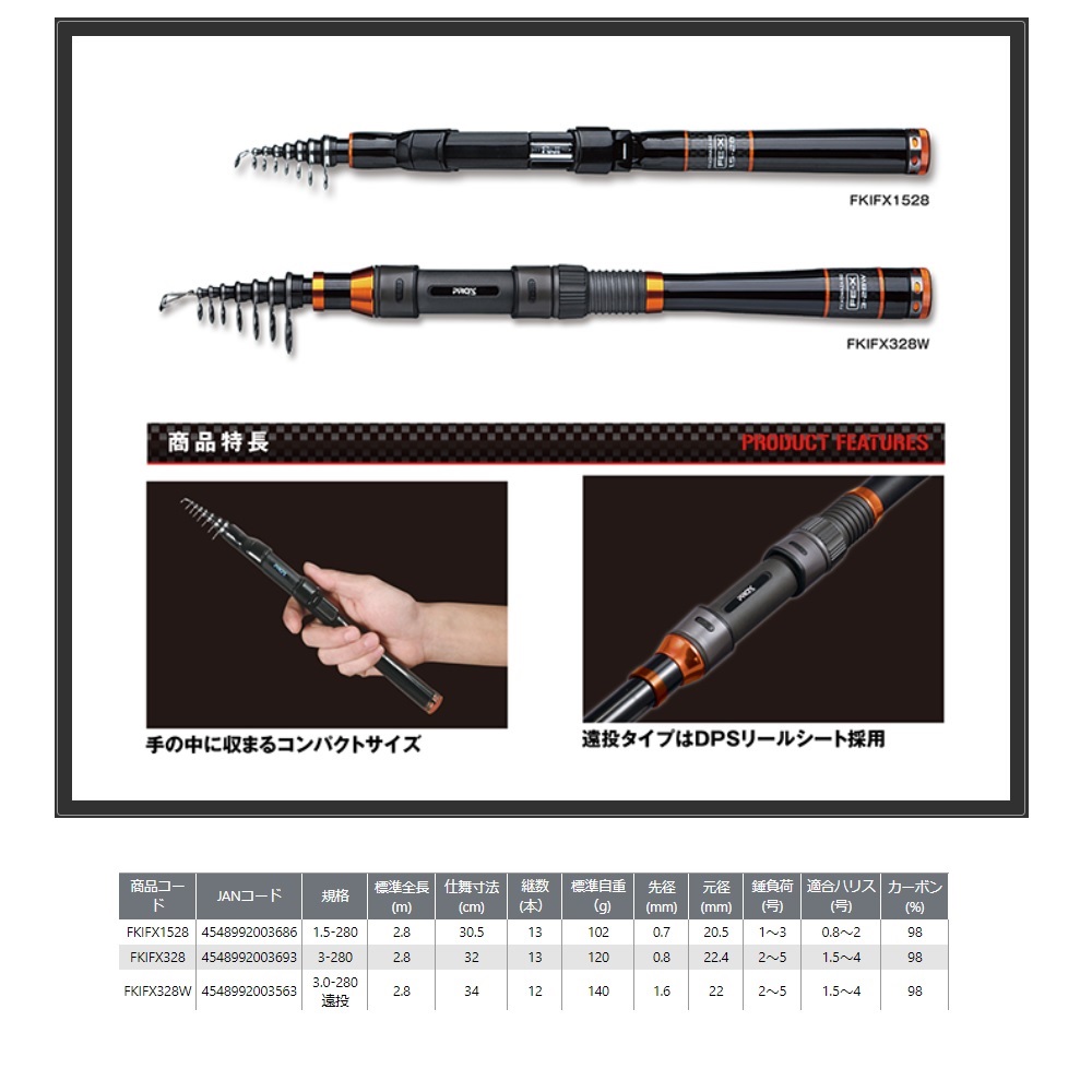 プロックス(PROX) FX小技磯FE-X 3.0-280遠投 FKIFX328W - 旧機種